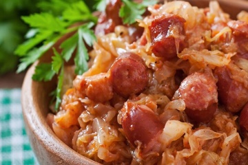 Sauerkraut & Sausage Bake